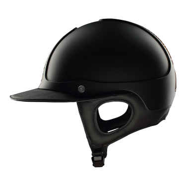Capacete Antares Precision Galaxy viseira Eclipse cromado Preto / cobre / cobre / preto