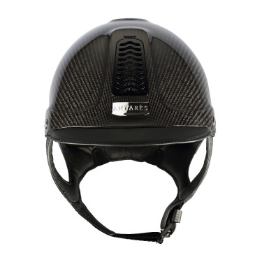 Capacete Antares Precision Carbono viseira padrão Preto / preto / cromado / preto