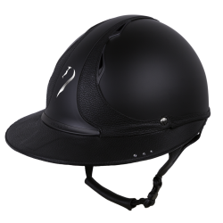 Capacete Antares Origin Referência viseira Eclipse Swarovski Preto / couro preto