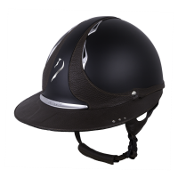 Capacete Antares Origin Referência viseira Eclipse Swarovski Preto / couro preto