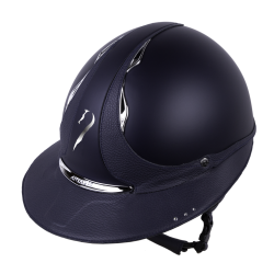 Capacete Antares Origin Galaxy viseira Eclipse Swarovski Azul / couro azul