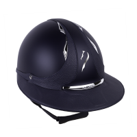 Capacete Antares Origin Galaxy com viseira Eclipse Azul / couro azul