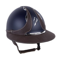 Capacete Antares Origin Galaxy com viseira Eclipse Azul / couro marrom