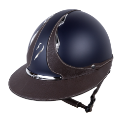 Capacete Antares Origin Galaxy com viseira Eclipse Azul / couro marrom Capacete Antares Origin Galaxy com viseira Eclipse Azul / couro marrom