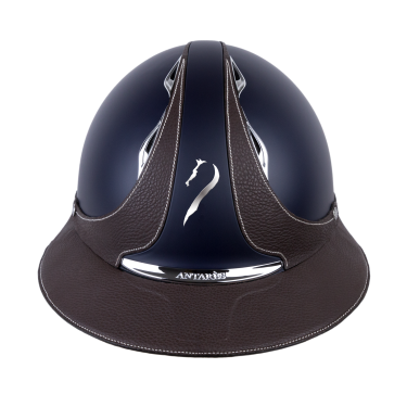 Capacete Antares Origin Galaxy com viseira Eclipse Azul / couro marrom Capacete Antares Origin Galaxy com viseira Eclipse Azul / couro marrom