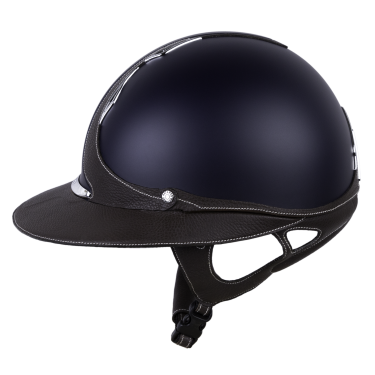 Capacete Antares Origin Galaxy com viseira Eclipse Azul / couro marrom Capacete Antares Origin Galaxy com viseira Eclipse Azul / couro marrom