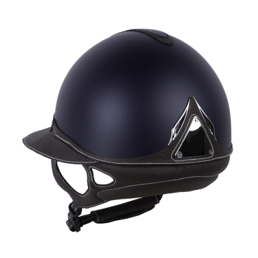 Capacete Antares Origin Galaxy com viseira Eclipse Azul / couro marrom Capacete Antares Origin Galaxy com viseira Eclipse Azul / couro marrom