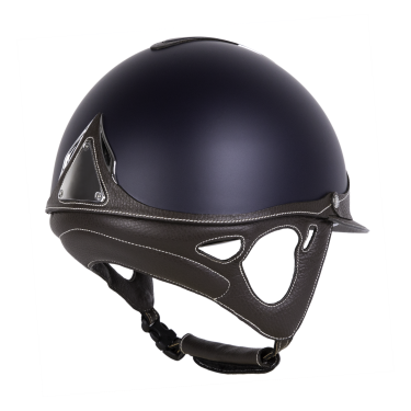 Capacete Antares Origin Galaxy viseira padrão Azul / couro marrom