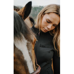 Colete Je t'aime Equithème Ilona mulher Preto