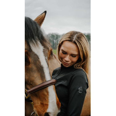 Colete Je t'aime Equithème Ilona mulher Preto