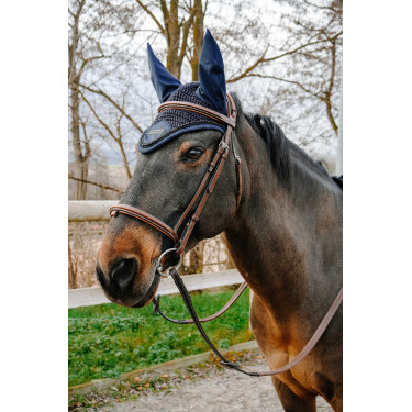 Touca antimoscas Equithème Pearl Marinho Azul-marinho