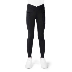 Legging Flora Infantil Je T'aime Equithème Preto