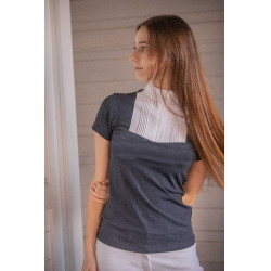 Polo de competição Pénélope Florence Mesh manga curta para mulher Marinho Azul-marinho