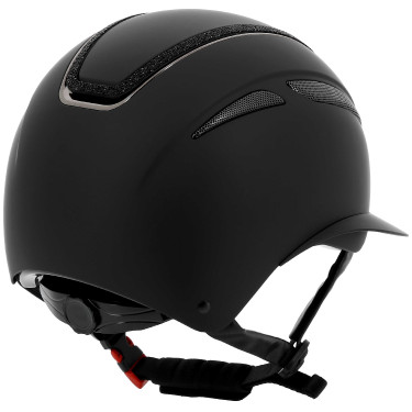 Capacete Equithème Agris viseira larga Preto lamê