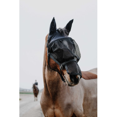 Cabresto + máscara Equithème Preto