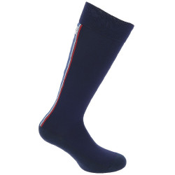 Meias Equithème Classic azul-branco-vermelho Meias Equithème Classic azul-branco-vermelho
