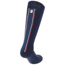 Meias Equithème Classic azul-branco-vermelho Meias Equithème Classic azul-branco-vermelho