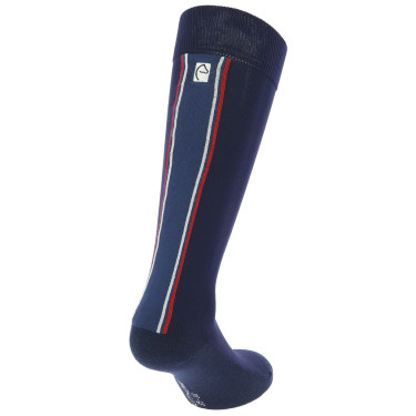 Meias Equithème Classic azul-branco-vermelho Meias Equithème Classic azul-branco-vermelho