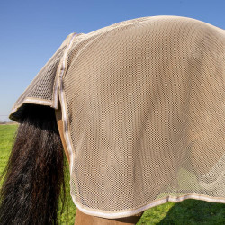 Capa anti-moscas com proteção ventral Comfort Kentucky Bege aos quadrados