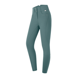 Calça de equitação ELT Mathilda Glam cintura alta Verde pinho Calça de equitação ELT Mathilda Glam cintura alta Verde pinho