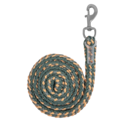 Cabo de condução Waldhausen Plus com mosquetão Verde pinho / pêssego / cinzento cromado