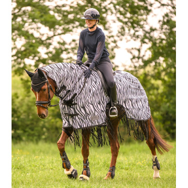 Camisa anti-moscas Waldhausen com franjas Zebra