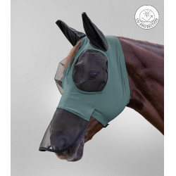 Máscara anti-moscas Waldhausen Puck proteção nasal Verde pinho