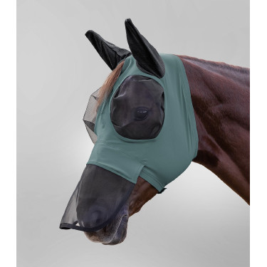Máscara anti-moscas Waldhausen Puck proteção nasal Verde pinho