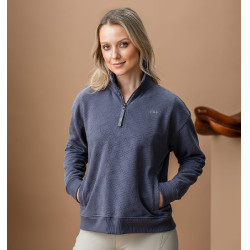 Sweatshirt com meio zíper Horseware AA Gabriella feminino Antracite Cinzento
