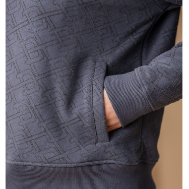 Sweatshirt com meio zíper Horseware AA Gabriella feminino Antracite Cinzento