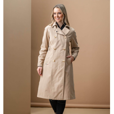 Manteau trench de equitação Horseware AA Isabella feminino Areia Amarelo