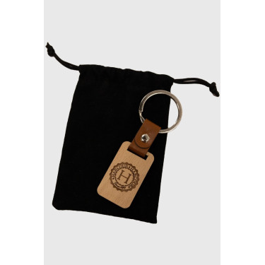 Chaveiro Harcour em madeira Castanho claro