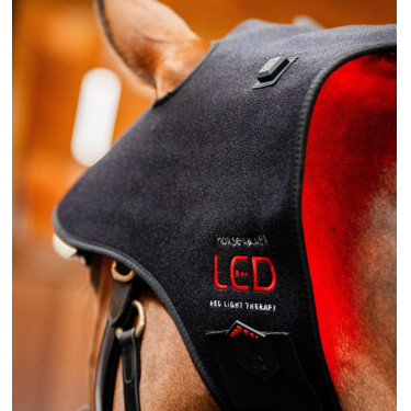 Touca de Terapia por Luz Vermelha LED Horseware Preto / preto