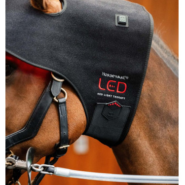 Touca de Terapia por Luz Vermelha LED Horseware Preto / preto