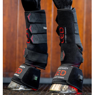 Mini Galocha de Terapia Horseware com Luz Vermelha LED Preto / preto