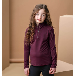 T-shirt anti-UV Horseware Sifia de mangas compridas para criança Primatova Violeta