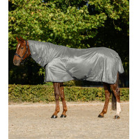 Capa anti-moscas Waldhausen FlyControl com cobertura de pescoço Cinza prateado Cinzento