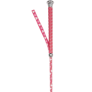 Chicote de dressage Waldhausen para criança com pequenos corações Rosa