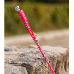 Chicote de dressage Waldhausen para criança com pequenos corações Rosa