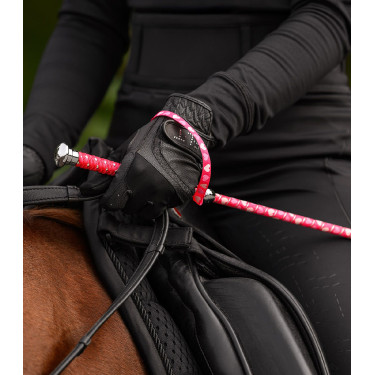 Chicote de dressage Waldhausen para criança com pequenos corações Rosa