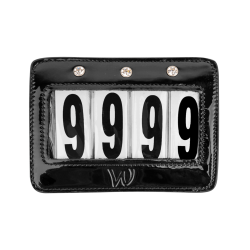 Números retos de couro envernizado Waldhausen Preto