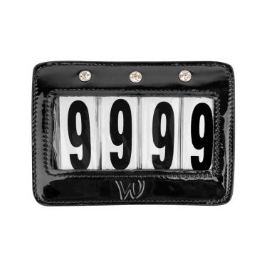 Números retos de couro envernizado Waldhausen Preto