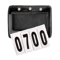 Números retos de couro envernizado Waldhausen Preto