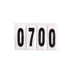 Números retos de couro envernizado Waldhausen Preto