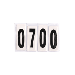 Números retos de couro envernizado Waldhausen Preto