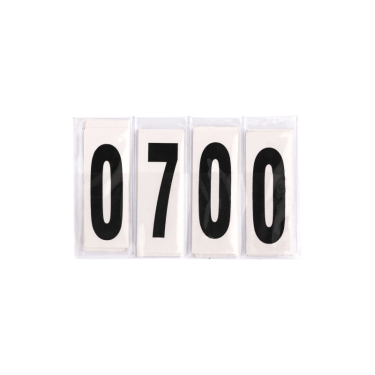 Números retos de couro envernizado Waldhausen Preto