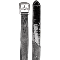 Estribos de couro com padrão crocodilo Waldhausen X-Line Preto