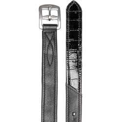 Estribos de couro com padrão crocodilo Waldhausen X-Line Preto