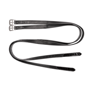 Estribos de couro com padrão crocodilo Waldhausen X-Line Preto