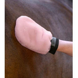 Luva de escovação Waldhausen pele de cordeiro Lucky Rosa